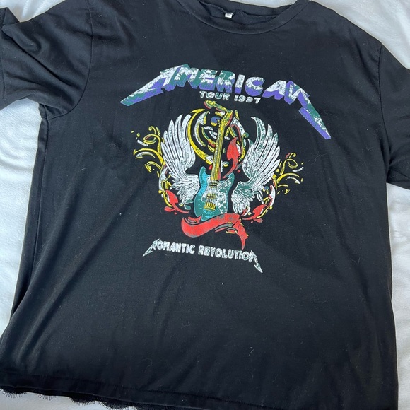 SHEIN BAND TEE W/ LACE TRIM - Picture 7 of 11